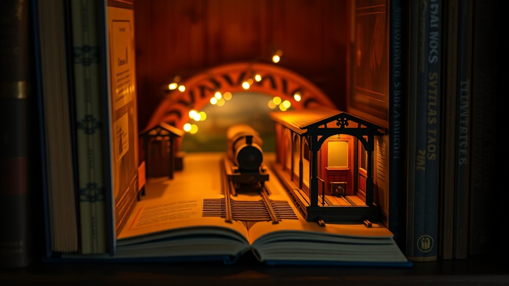Train & Railway book nook kits